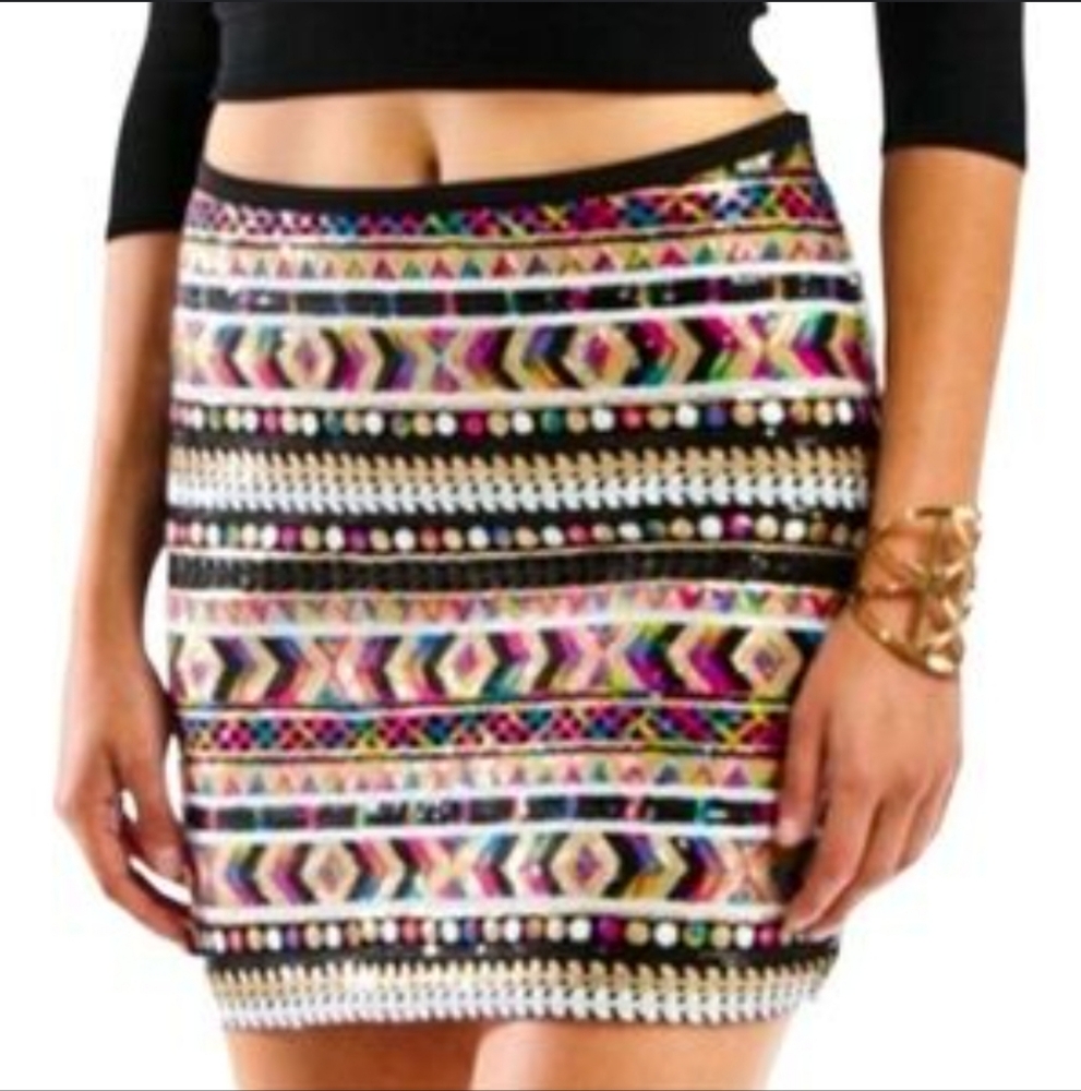 Guess Sequined Mini Skirt